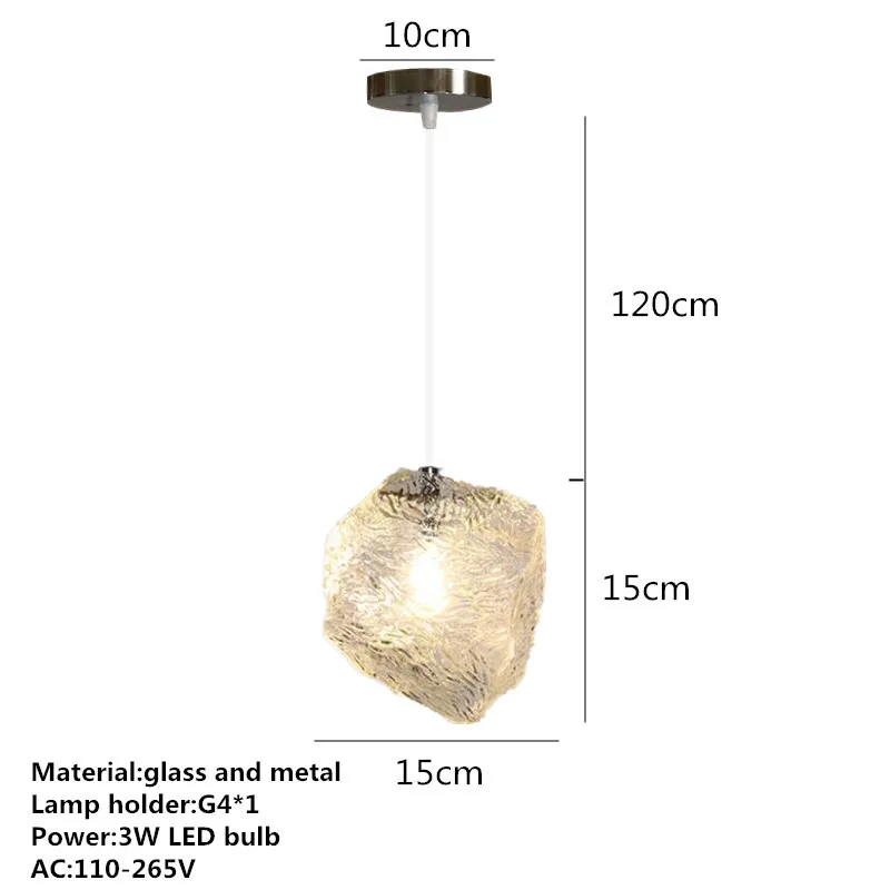 Горячая Распродажа, новинка G4 лампочка, скандинавский креативный стеклянный камень, хрустальная лампа для спальни, ресторана, коридора, балкона, зеркальная люстра