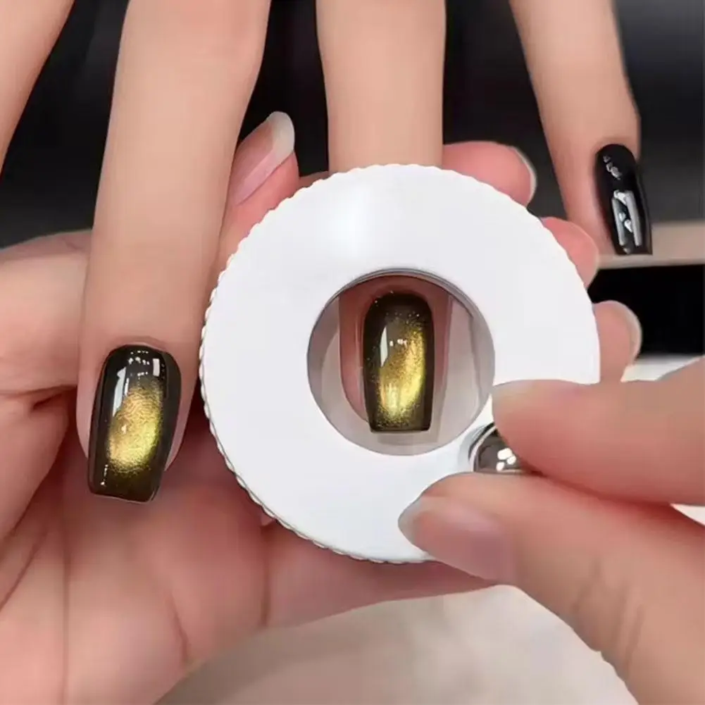 Multifunctional Cat Eye Nail Magnet Wide Light Glass Bead Effect Strong Automatic Magnetic Polish Guide Tool Nail Art DIY