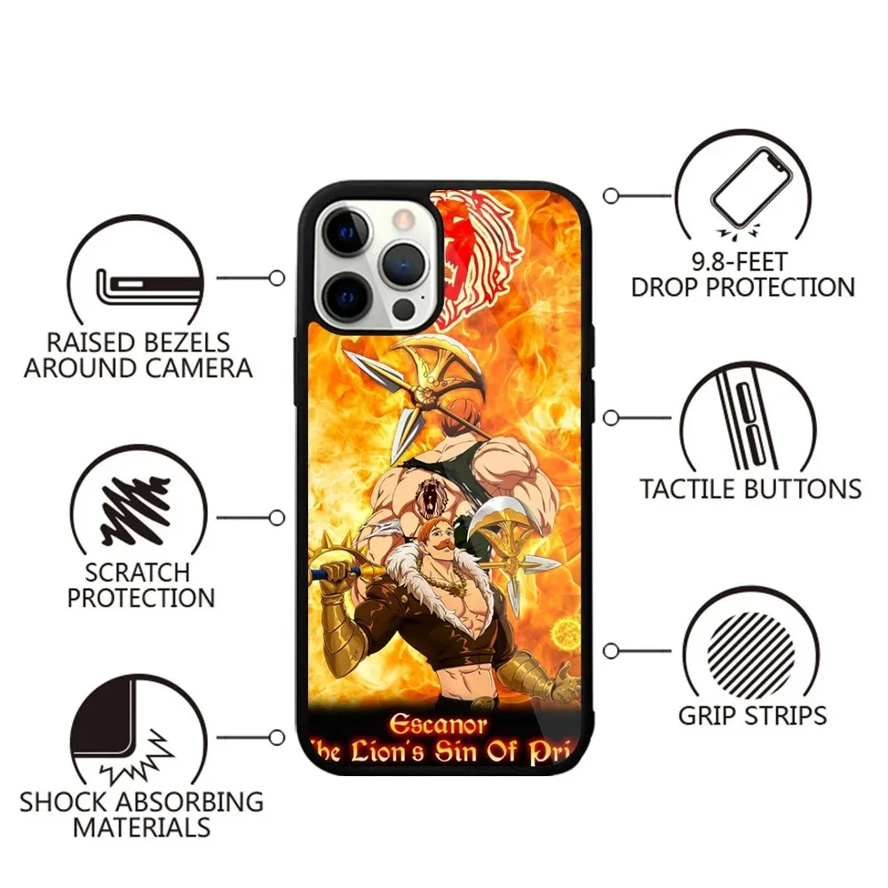 Escanor Seven Deadly Sins  Phone Case For iPhone 15,14,13,12,11,Plus,Pro,Max Mini Magsafe Magnetic Wireless Charging