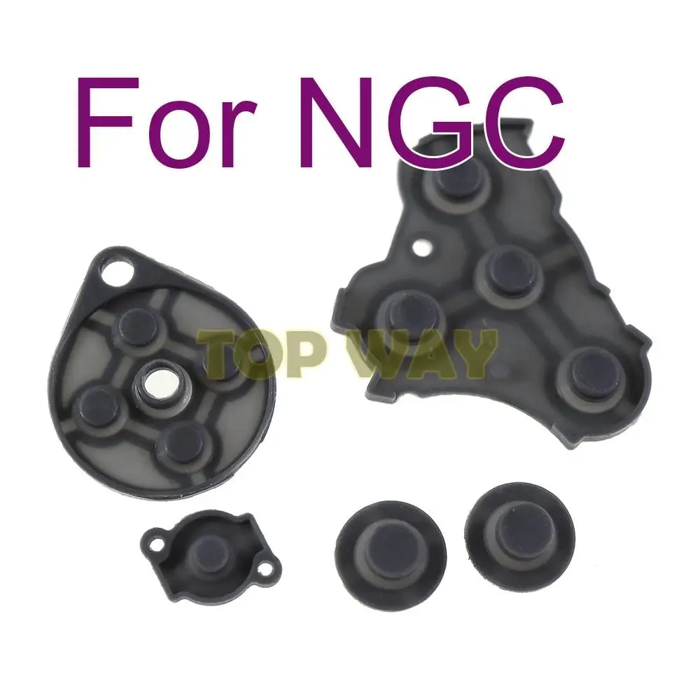 닌텐도 게임큐브 NGC 컨트롤러용 고품질 전도성 실리콘 버튼 패드 교체품 1세트