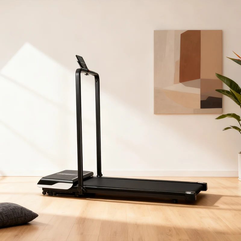 New Foldable Electric Walking Machine with LED Display, Portable Vibration Workout Platform for Home Jogging & Bodybuilding