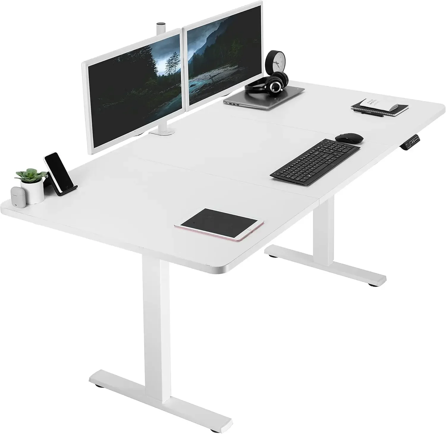 Electric Height Adjustable 71 x 36 inch Memory Stand Up Desk, Standing Workstation with Preset Controller,DESK-KIT-1W7W-36