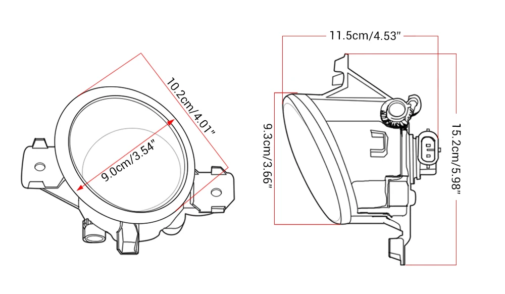 Car Styling Front LED Fog Lamps Fog Lights 26150-89905 For NISSAN PRIMERA WP12 P12 2002 2003 2004 -2015 1 SET (Left + right)