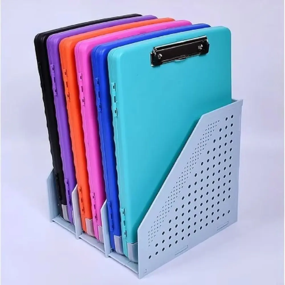 Plastic File Organizer a4 Size Large Capacity Multifunctional File Folder Waterproof with Clipboard Document Box School Use