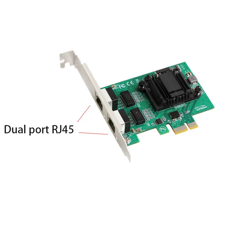 Carte réseau Gigabit Lan, 10/100/1000 Mb/s, adaptateur PCIE, pour serveur, jeu adaptatif