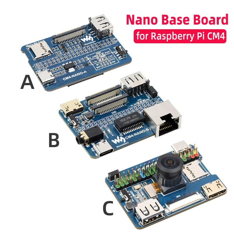 

Raspberry Pi CM4 Base Board USB CSI GPIO 5V Power IN Optional Gigabit Ethernet HDMI-compatible Camera Interfaces for CM4