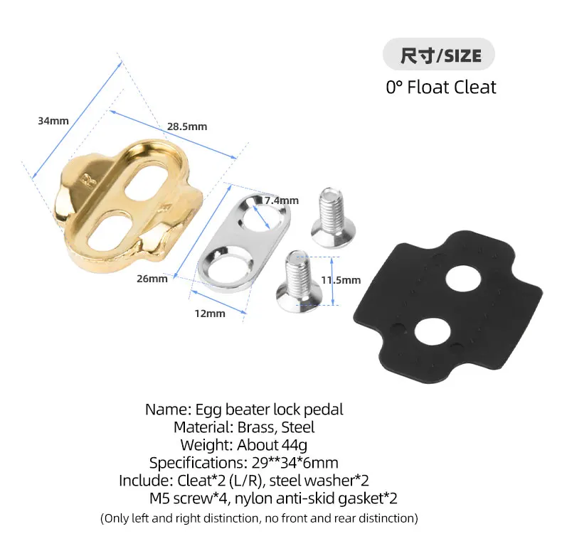 Fahrrad Premium Pedale Stollen Mountainbike Für Kurbel Brother Pedal Kupfer MTB Zubehör Schneebesen Candy Smarty Mallet – Detail 4