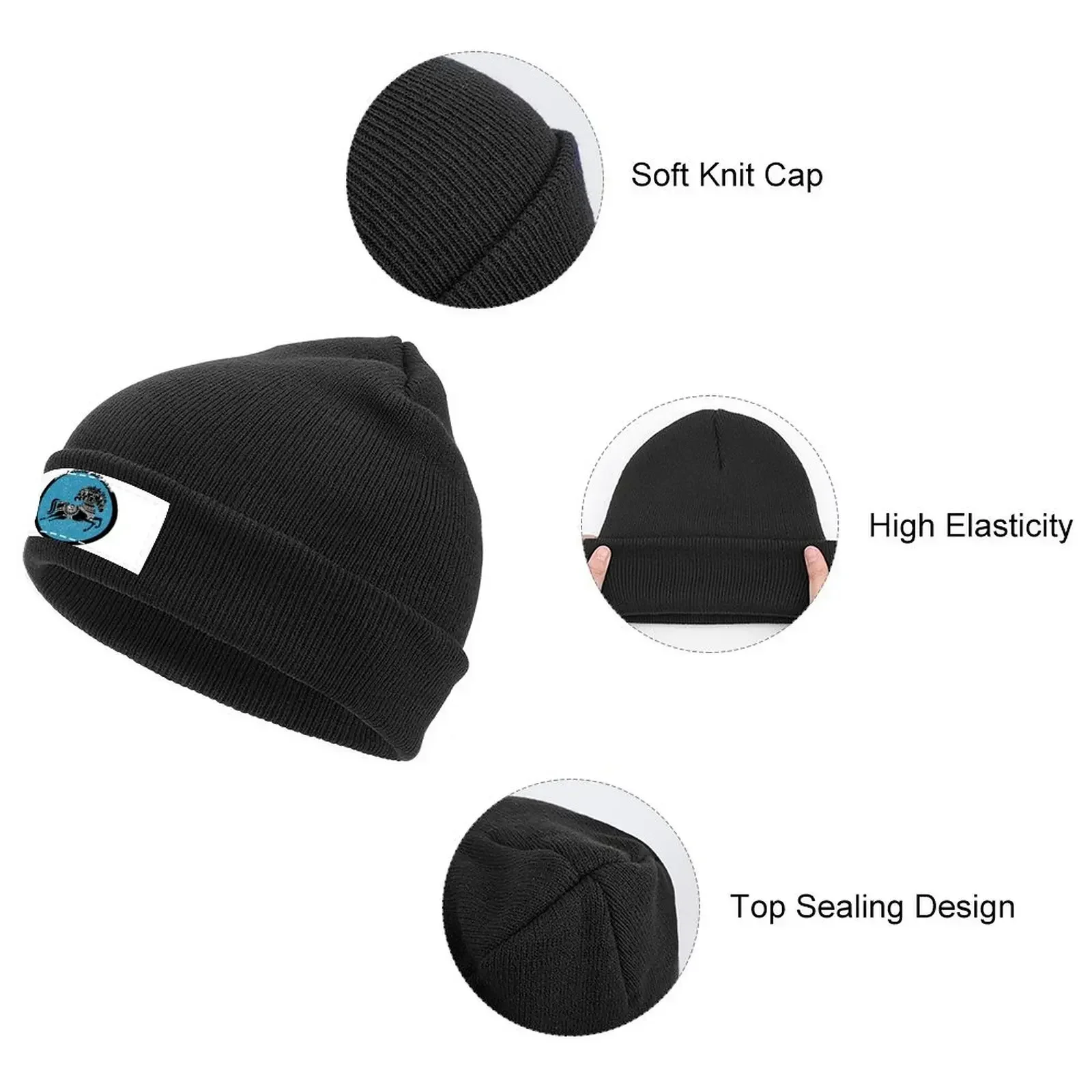 Dark HorseCap Knitted Cap sun hat Trucker Cap Golf Hat Man Hats Man Women's image 3