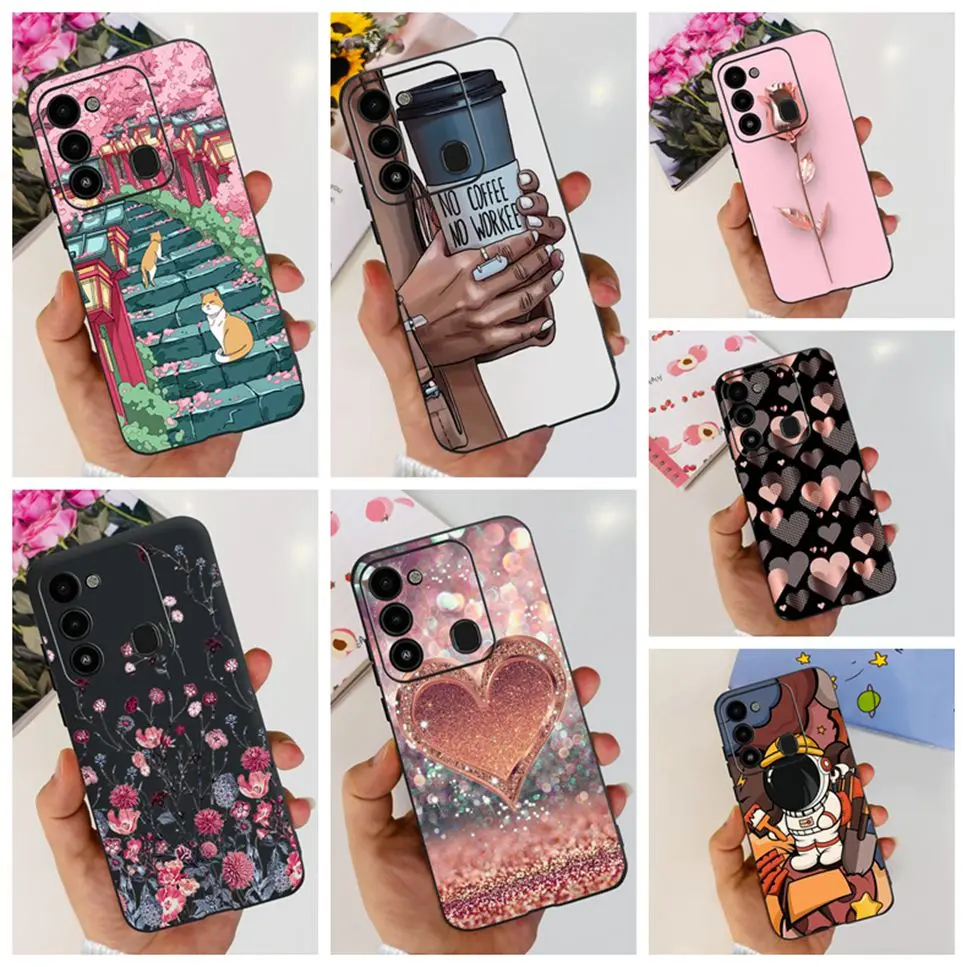 Funda de silicona suave para teléfono Tecno Spark 8C KG5K, carcasa bonita de gato para Tecno Spark 8CKG5K, 6,52"