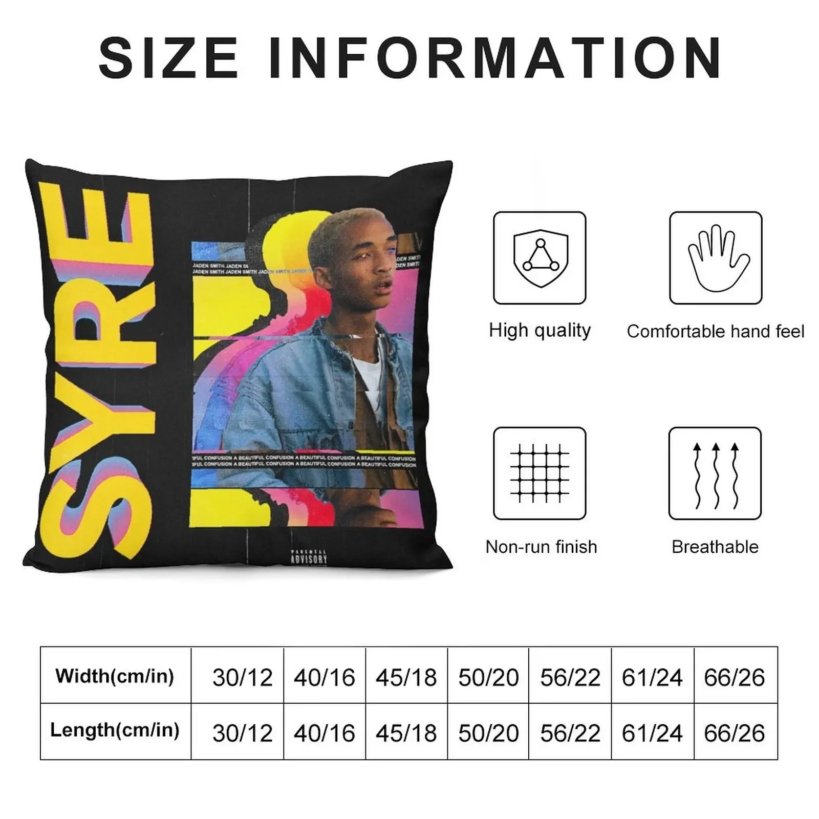 Jaden Smith - SYRE Throw Pillow pillows decor home New year pillow