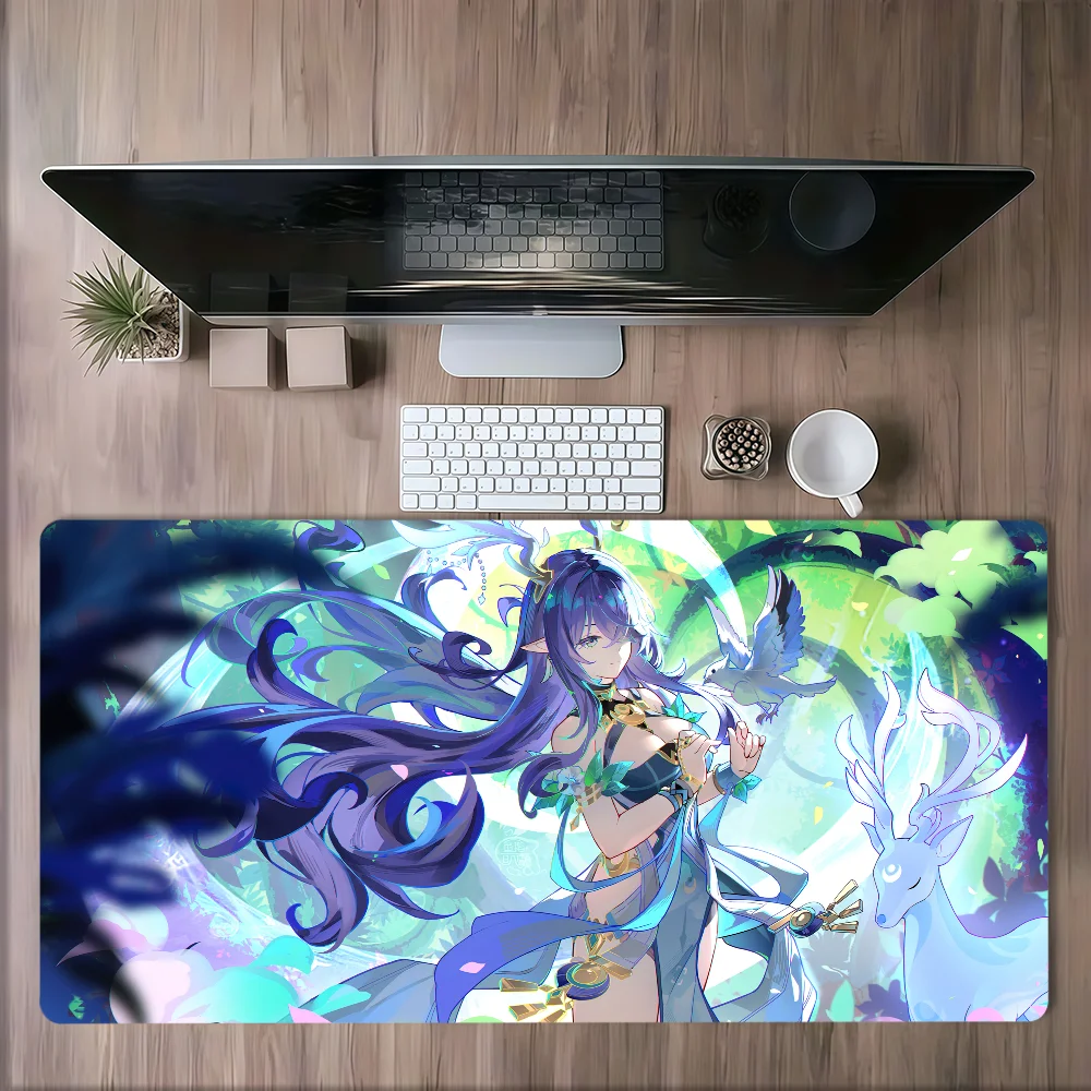 Genshin Impact Lauma Mauspad, rutschfest, verdickt, großes Schreib-Lockedge-Gaming-Kissen, Büro, Student