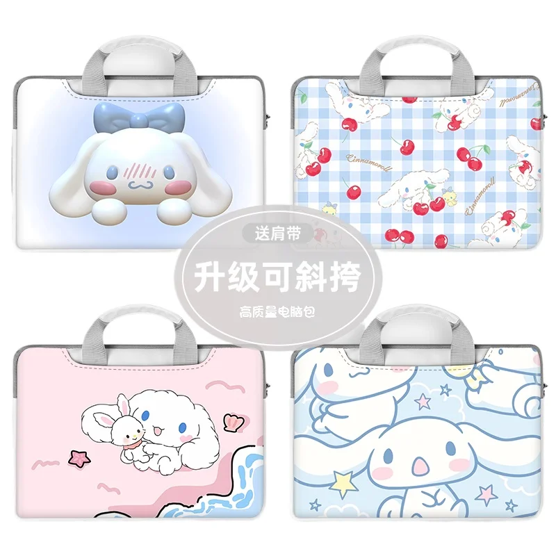 

Anime Cute Sanrio Laptop Bag Cinnamoroll Cute Large Capacity Tablet Organizer Cartoon Handbag Laptop Case 15in 13 14in 16in 12in