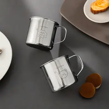 WORTHBUY 304不鏽鋼兒童迷你可愛水杯,附把手,加厚防燙,可盛裝牛奶、咖啡等飲品 10 最佳銷售 兒童馬克杯 - №9
