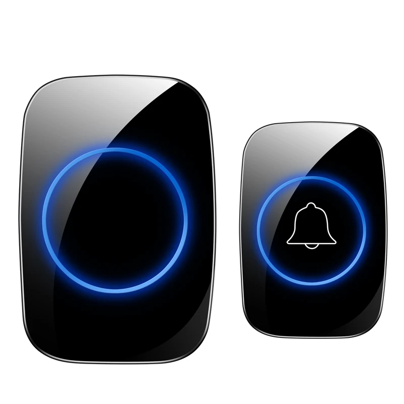 Home Welcome Doorbell Intelligente kabellose Türklingel, wasserdicht, 150 m Fernbedienung, EU AU UK US-Stecker, intelligente Türklingel ohne Batterie