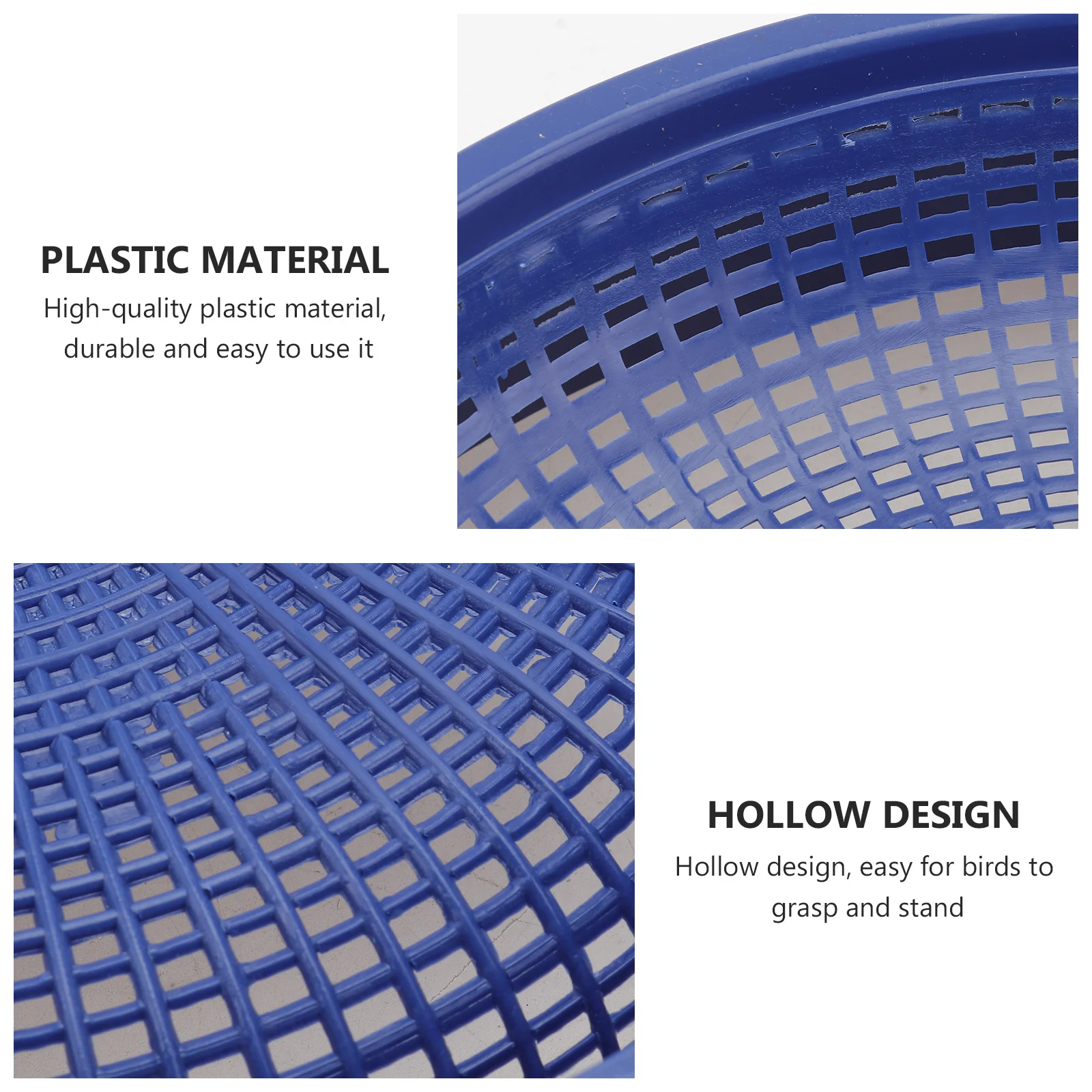 

8Pcs Plastic Bird Nest Round Shape Strong Grasp Sturdy for Pet Birds Outdoor Indoor Use Breeding Nest Box Bird Box