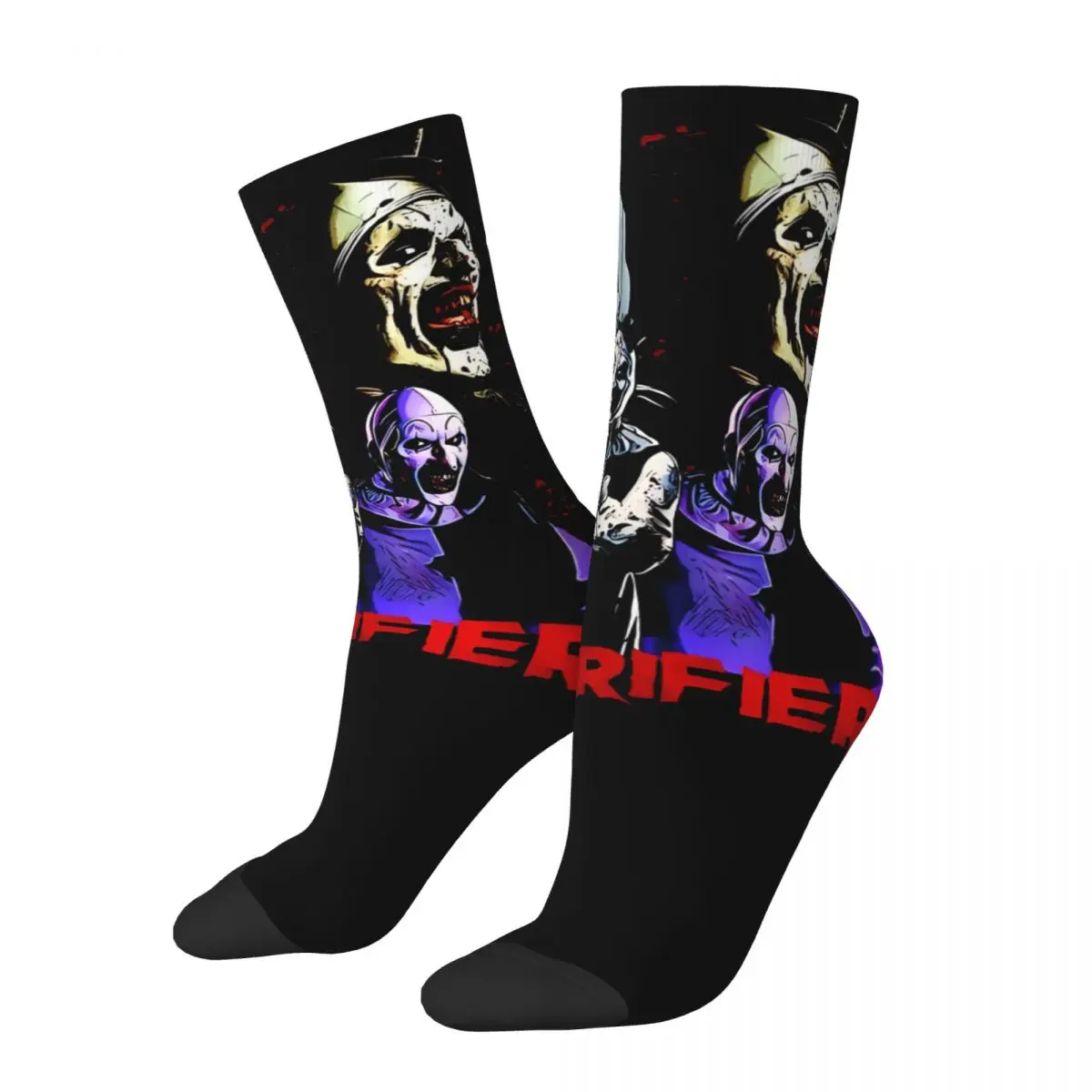 

Hip-hop Terrifier 2 Ultimate Horror Movie Design Theme Warm Socks Halloween Films Comfortable Middle Tube Socks Sweat Absorbing