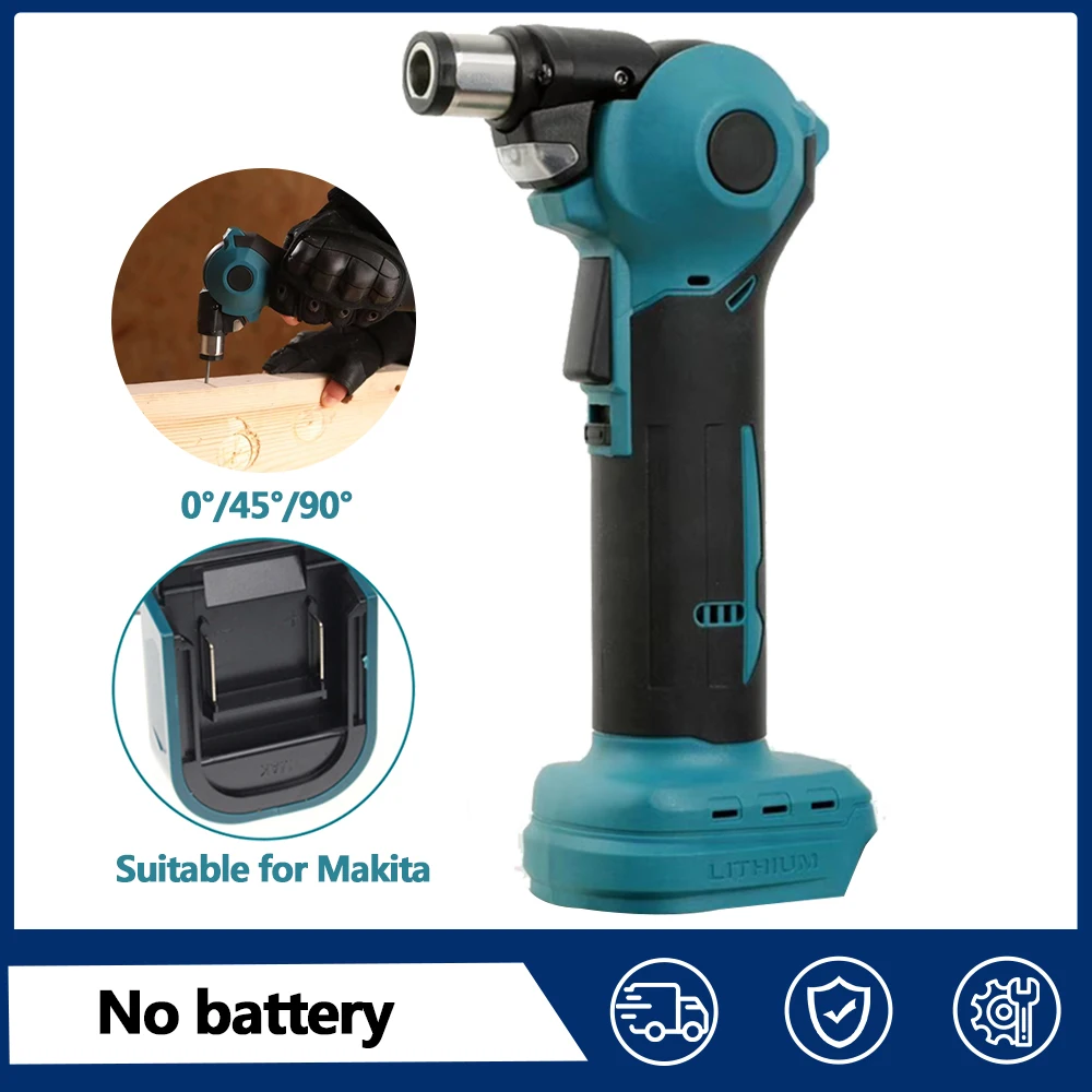 18-21V Auto Hammer Kit Cordless Electric Hammer Copper Motor 0/45/90 Degree Adjustable Head for Makita 18V Battery