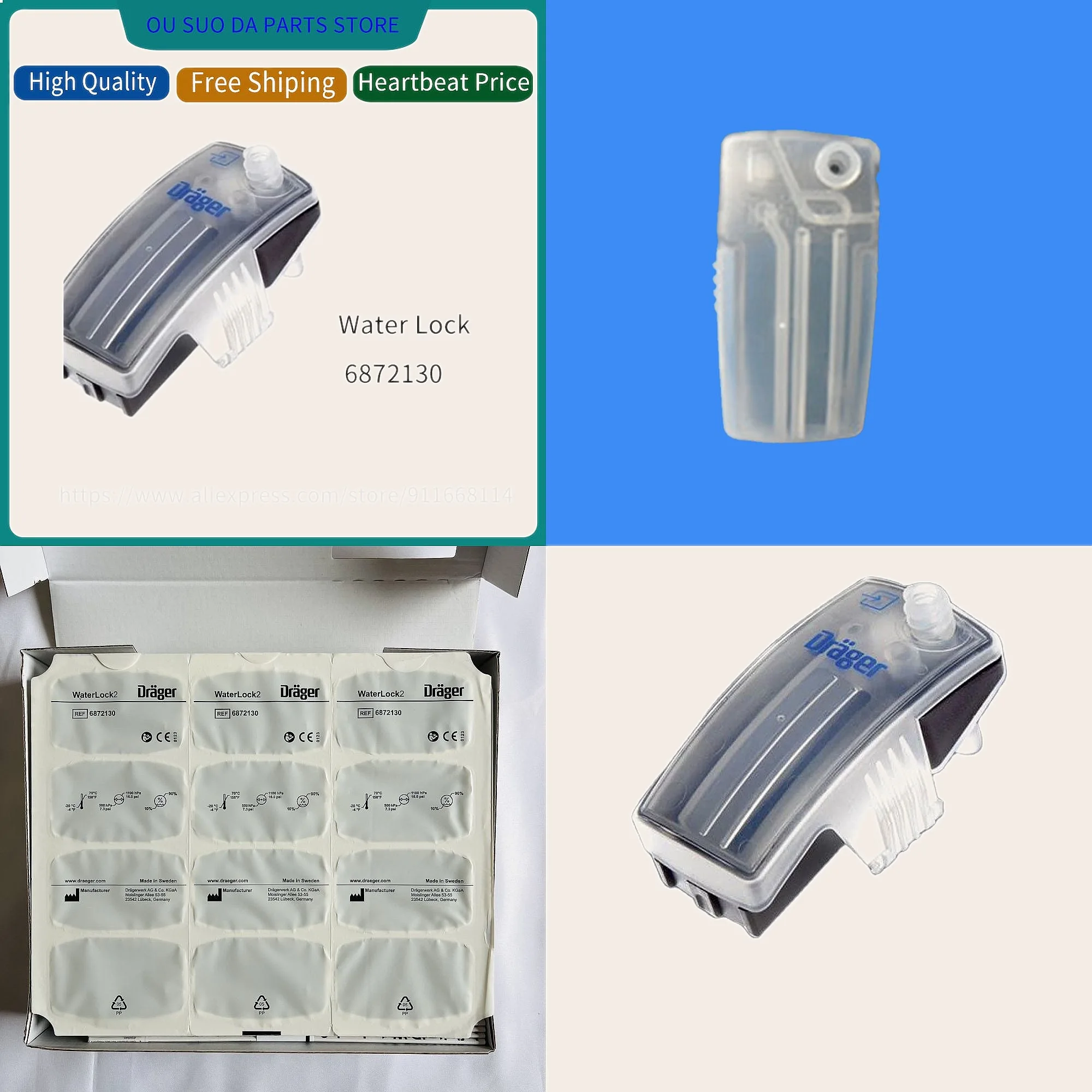 

P/N:6872130 Drager WaterLock2 Water Trap New Type CO2 Gas Monitoring 12PCS