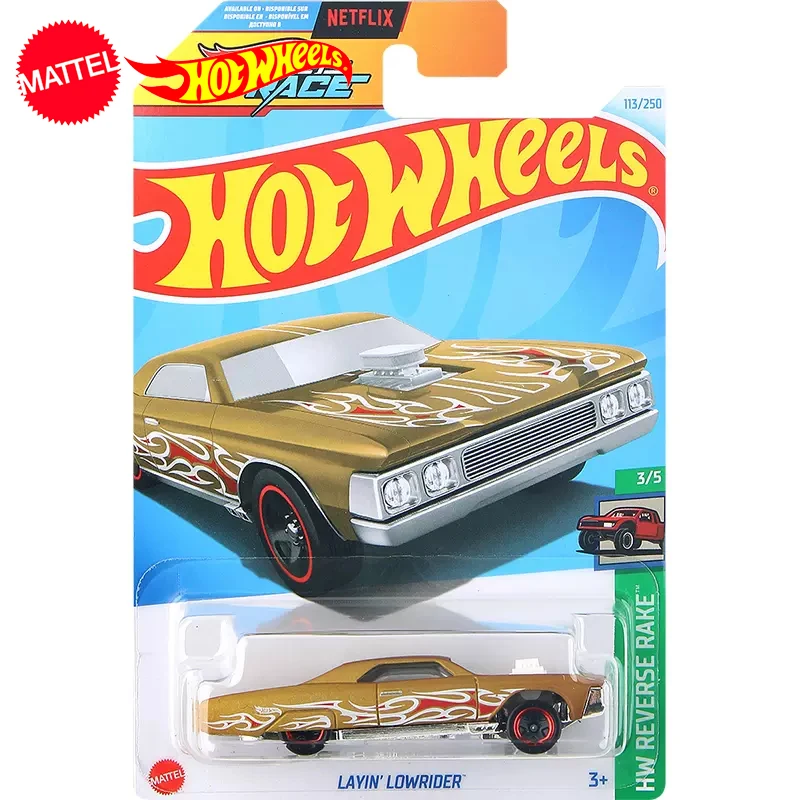 24K Original Hot Wheels Sports Car Layin Lowrider Toys for Boys Scale 1/64 Diecast Alloy Model Vehicle Collection Birthday Gift