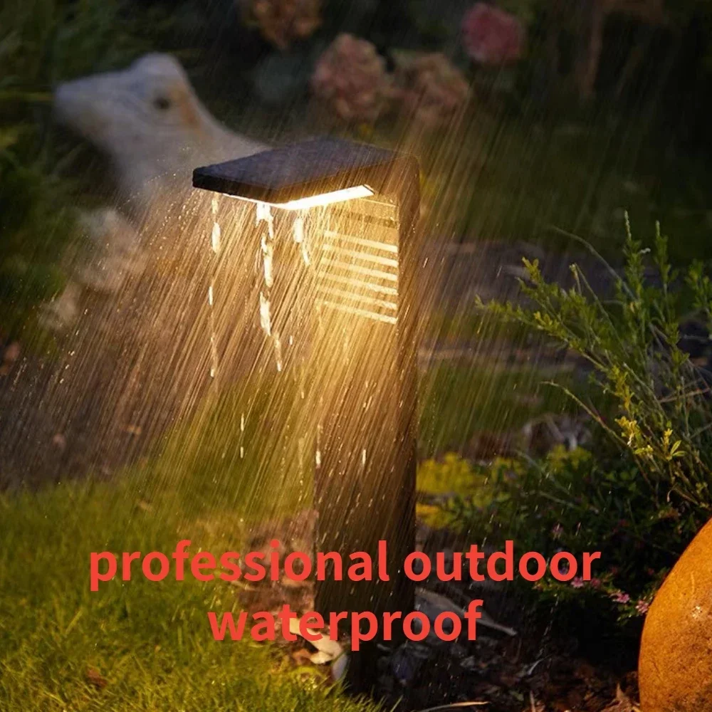 2PCS IP64 Waterproof Solar Garden Lights Outdoor LED Path Lawn Lamp Solar Lawn Decor Lights for Yard Walkway Pathway Landscape