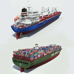 Ship Model Decoration Ultra-large Container Ship Model Natural Liquefied Gas Ship Model Crude Oil Carrier Bulk Carrier Toy Gift