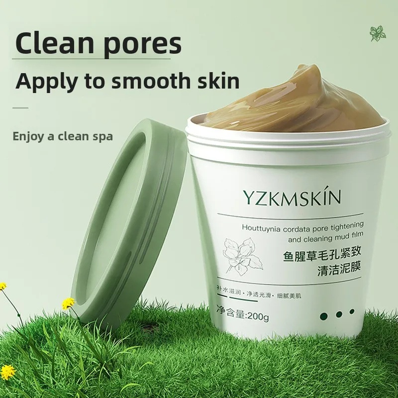 

Deep Cleaning Clay Mask for Acne and Blackheads, Yazi Herbal Mask - Removes Dirt, Shrinks Pores, Acid Hydration Clay