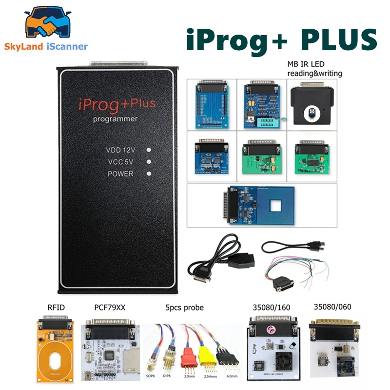 

Newest Professional IPROG+ PLUS V777 Full Adapters key Programmer Tool Support IMMO Carprog/Digiprog