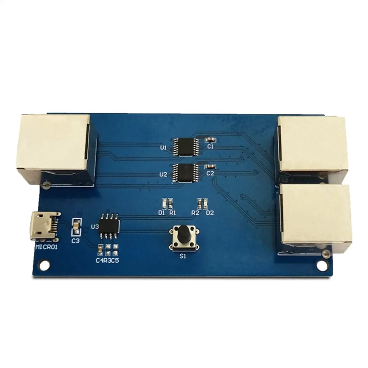 &A23G& Gigabit Ethernet Port Switcher Internal/External Network Switcher Network Cable Broadband 2-In-1-Out Distributor Module
