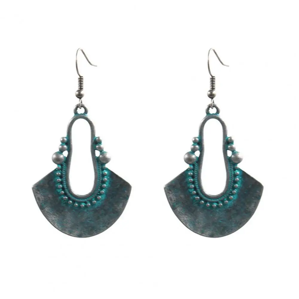 1 Pair Bohemia Earrings Ornament Waterfall Shape Ultra-Light Long Hanging Vintage Drop Earrings for Women
