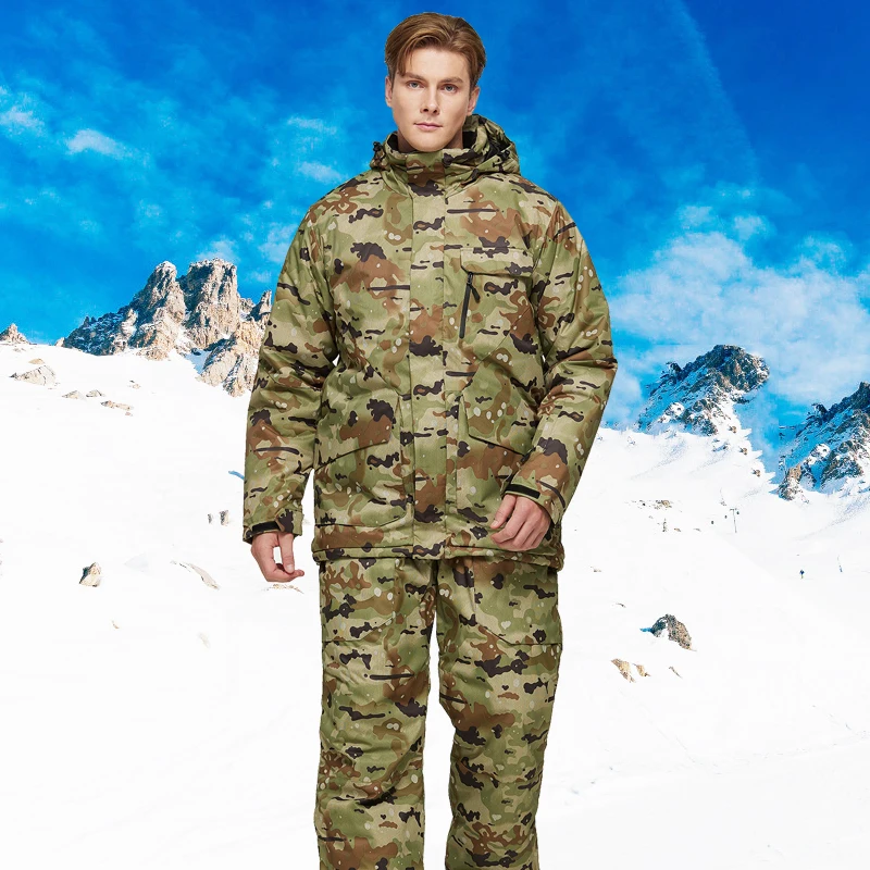 

Зимний уличный лыжный костюм-30 градусов, мужские ветрозащитные водонепроницаемые мужские зимние штаны, комплекты лыжных и сноубордов, брендовые лыжные куртки