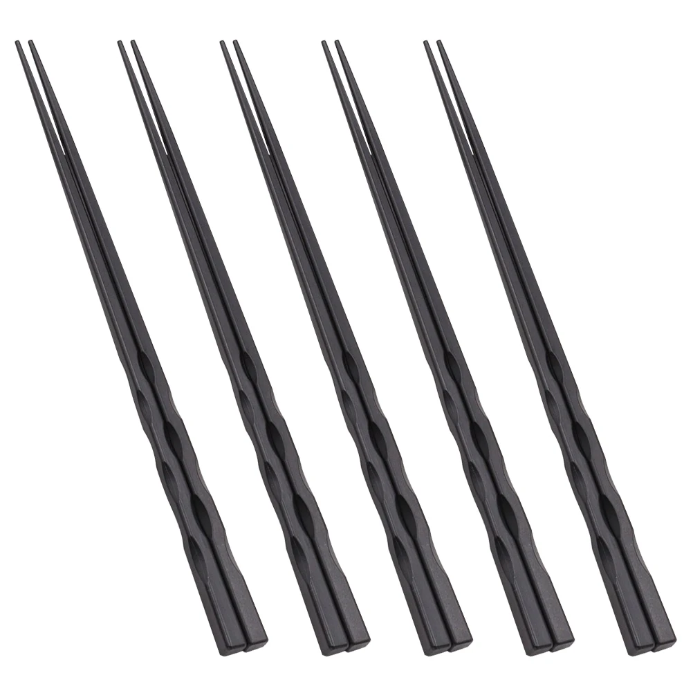 

5 Pairs Reusable Fiberglass Chopsticks Heat Resistant Dishwasher Safe Japanese Style Tableware Non Slip Texture