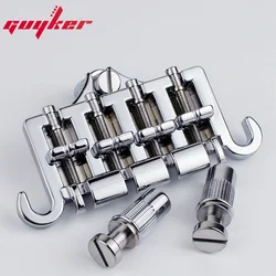 3 Point 4 String Bass Bridge Tailpiece Chrome For GBS EP Guitar Parts