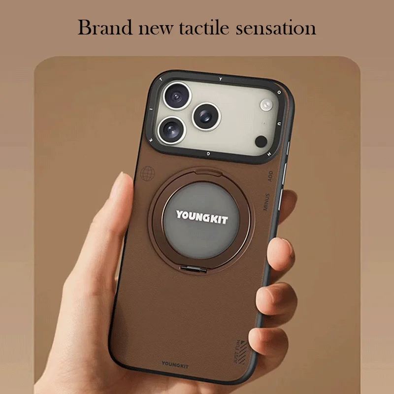 YOUNGKIT Bracket Case for iPhone 17 Pro Max Anti-fall Back Cover Case for iPhone 17 Pro