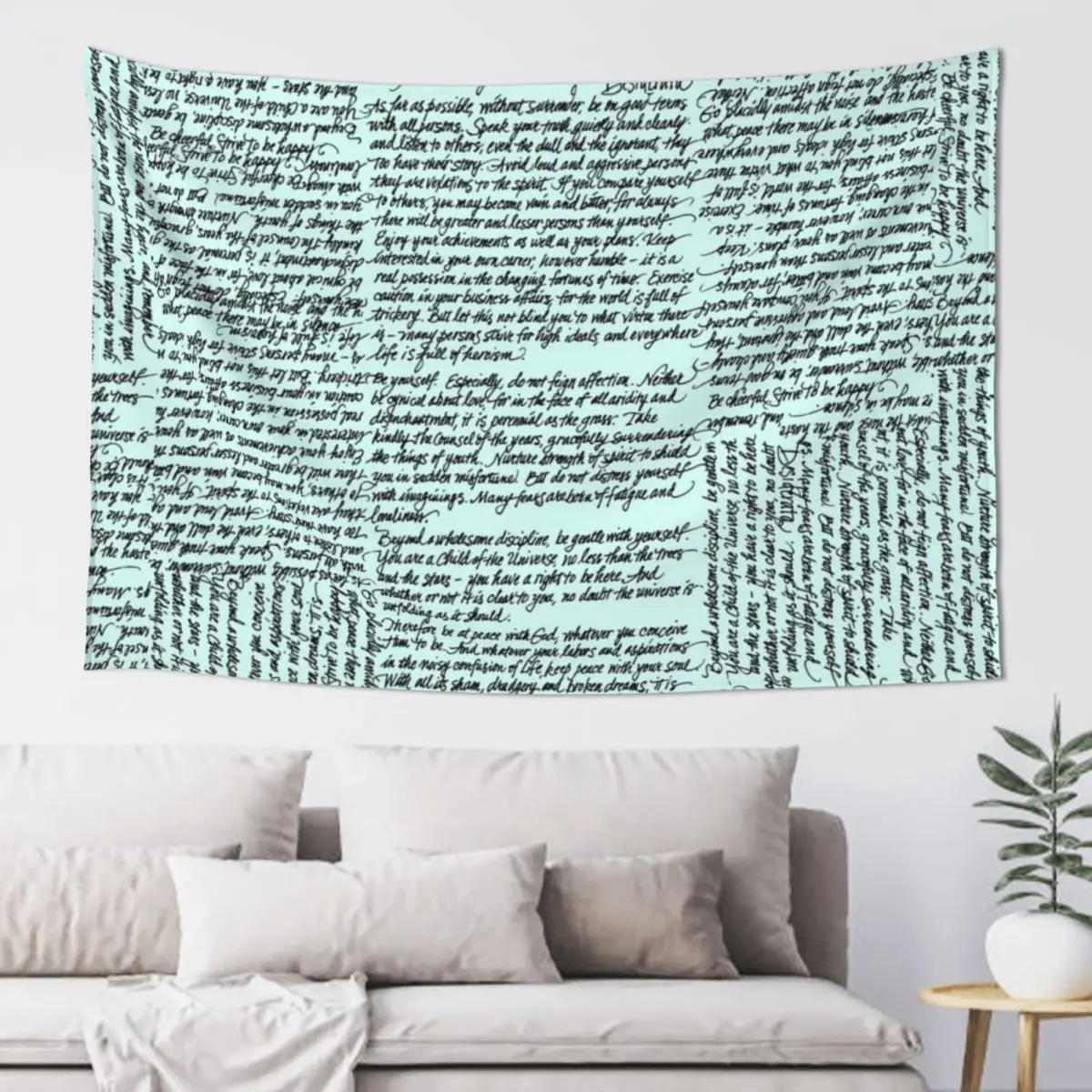 

Desiderata handwritten Tapestry Decorative Paintings Things To The Room Tapestry