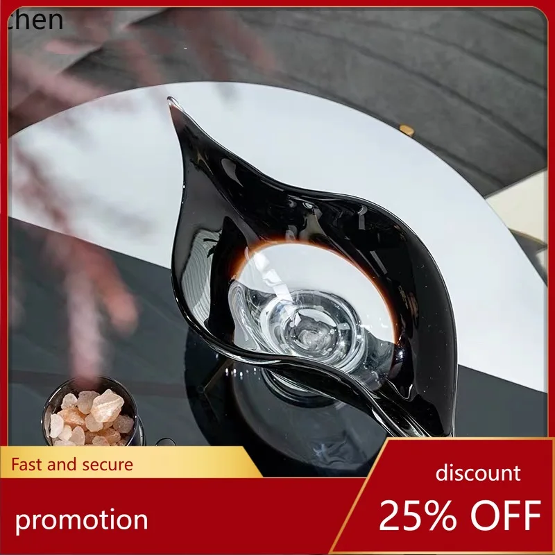 

Zml modern minimalist transparent glass fruit bowl - show home wine cabinet ornament