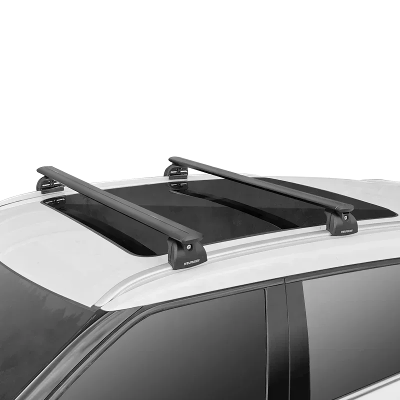 Direct Factory Roof Bars Adjustable Aluminum Car Roof Cross Bar For Open Rails Lockable Removable Roof Rack customcustom