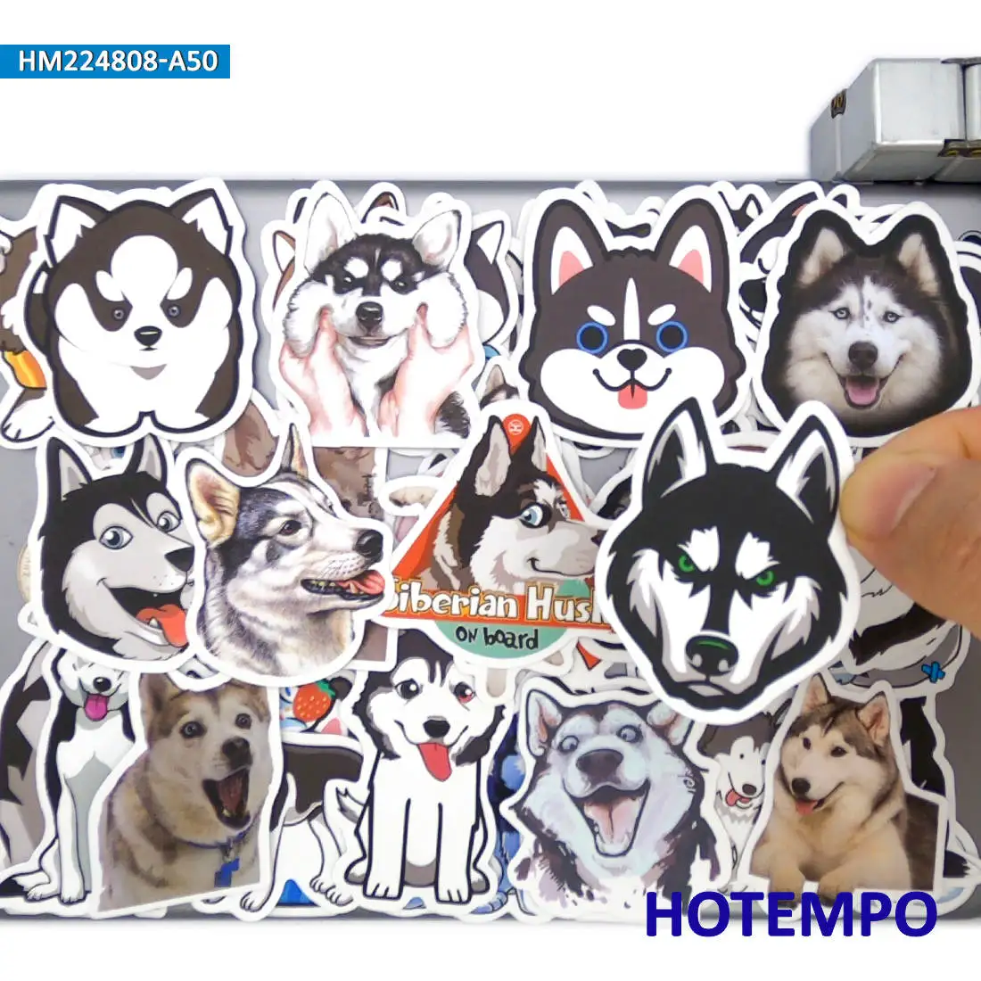 20/30/50PCS Siberian Husky Stickers Funny Pet Dog Cartoon Animal Decals for Laptop Scrapbook Luggage Bike Car Phone Sticker Toys