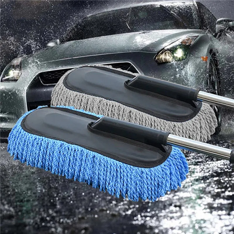 Car Special Mop Cleaning Mop Tweezers Soft Hair Retractable Water Long Handle Dust Removal Car Wash Brush