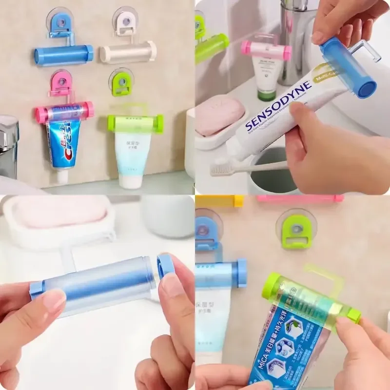 Nouveau Presse-tube de dentifrice 2026 – Clip de compression pour tube, organisateur de salle de bain, outil de pressage de dentifrice pratique, idéal pour les voyages
