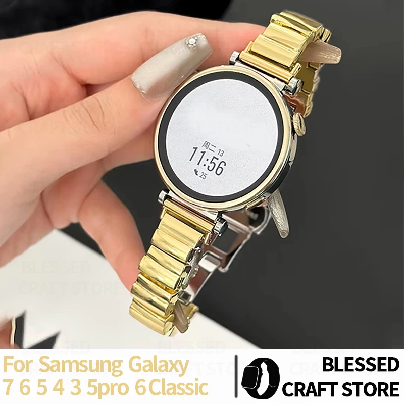 18 20mm 22mm Luxury Irregular Metal Strap for Samsung Galaxy Watch 7 6 5 4 Classic Active 5Pro 40mm 42 Women Wrist Bracelet Band