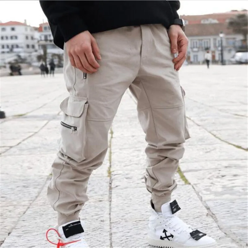 

Hip Hop Joggers Men Cargo Pants Pockets Track Tactical Casual Techwear Male Trousers Sweatpants Sport Streetwear