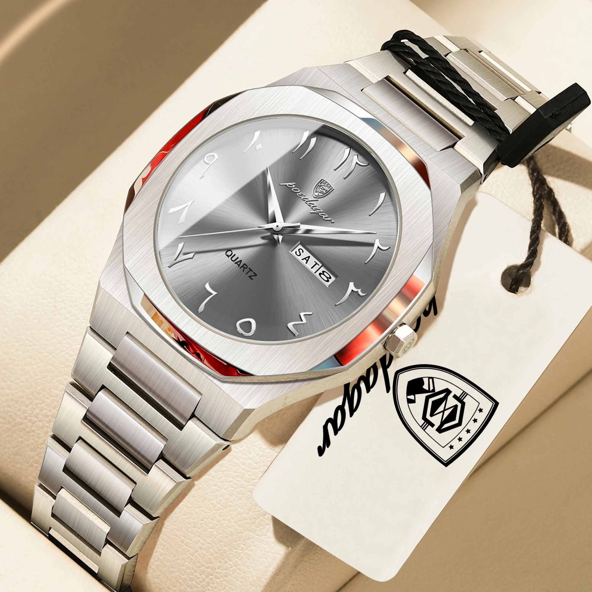 POEDAGAR Trendy Woman Watch Waterproof Week Date High Quality Quartz Women's Watches Stainless Steel Luxury Elegant Ladies Watch