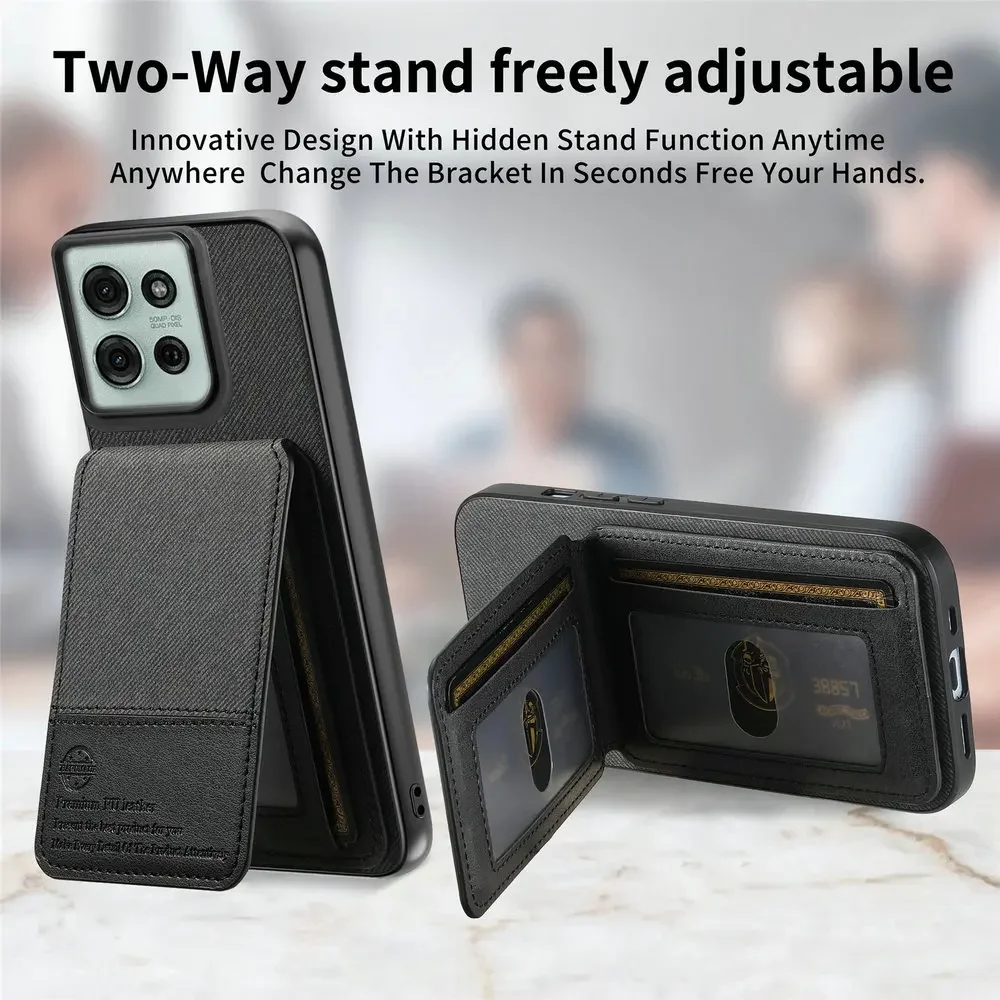 Flip Wallet Card Slot Ständer Halter Fall für Motorola Edge 60 50 Fusion 60S 40 Neo Moto G 2025 G85 G75 Leder stoßfest Abdeckung – Detail 4