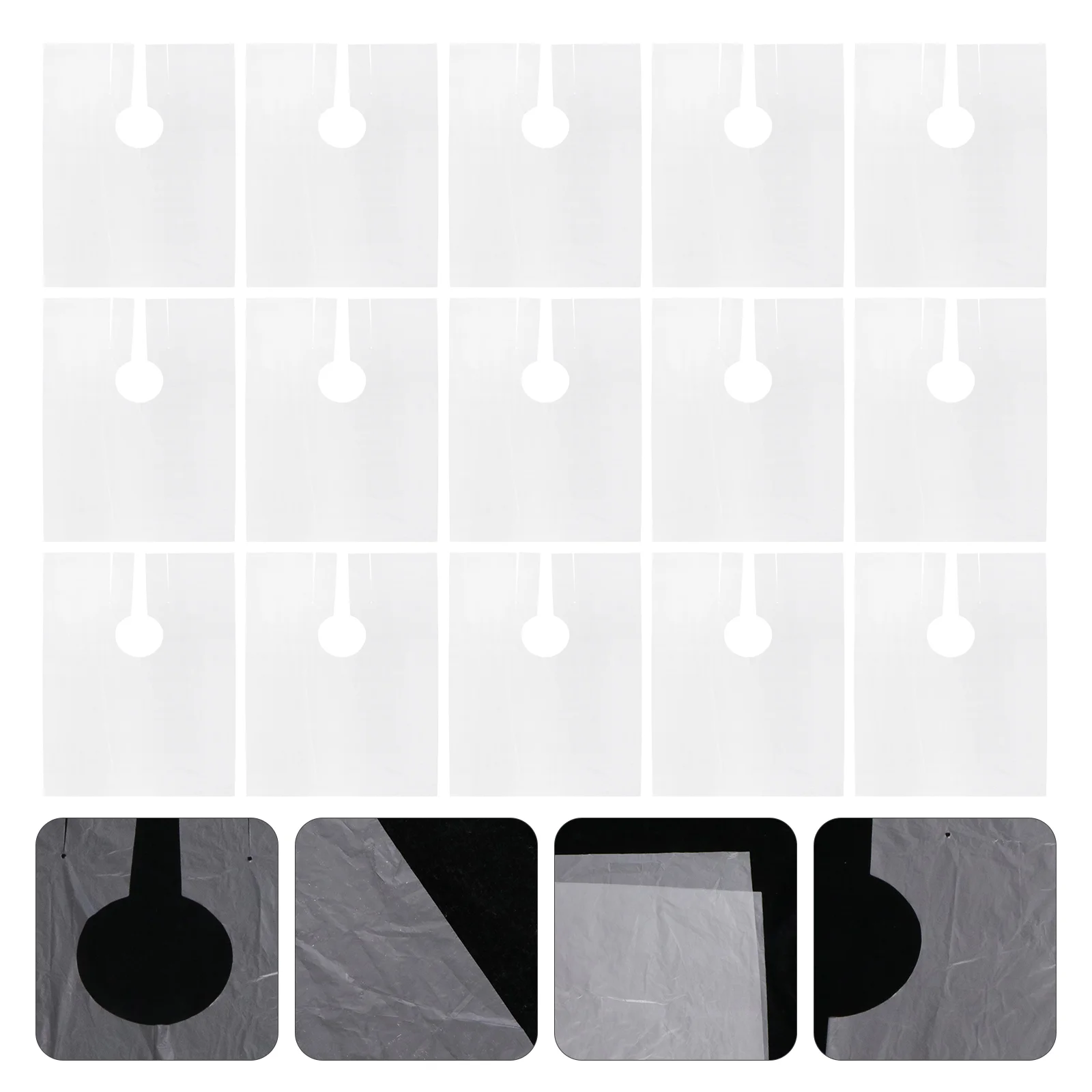 

50 Pcs Hair Dye Shampoo Hairdressing Gown Disposable Protective Suit 8400X6400X100CM White
