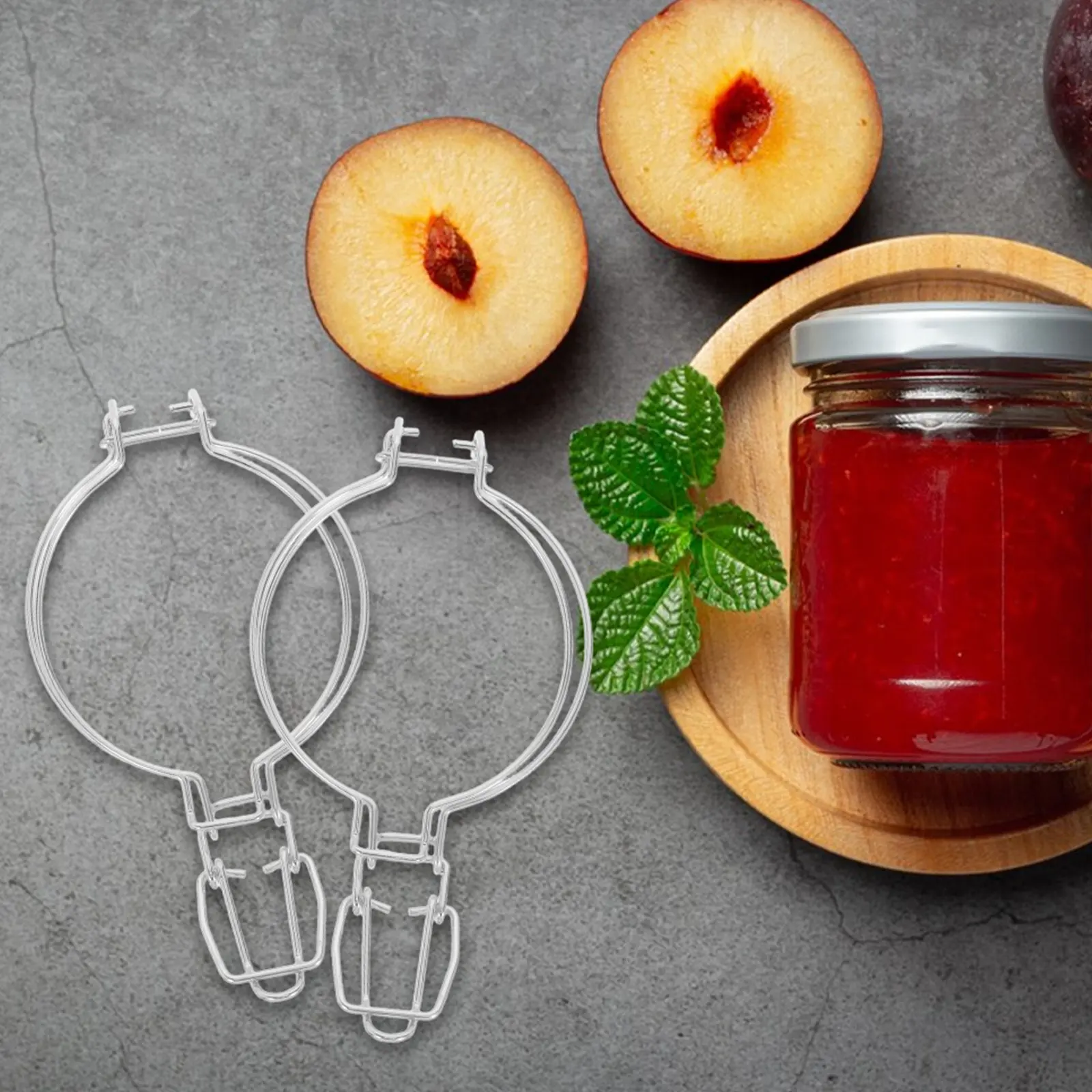 10Pcs Stainless Steel Jar Wire Lock Buckle Elegant Compact Sealing Clip for Glass Containers Honey Jars Food Storage Fastening