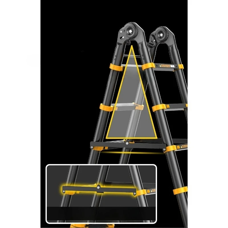 

Портативная инженерная складная домашняя подъемная прямая лестница, лестница в елочку, утолщенная телескопическая лестница из алюминиевого сплава