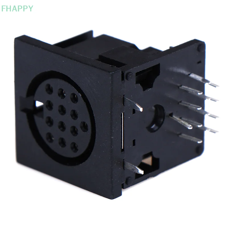 Adattatore connettore per montaggio su PCB con montaggio a pannello femmina con jack circolare DIN 13 pin