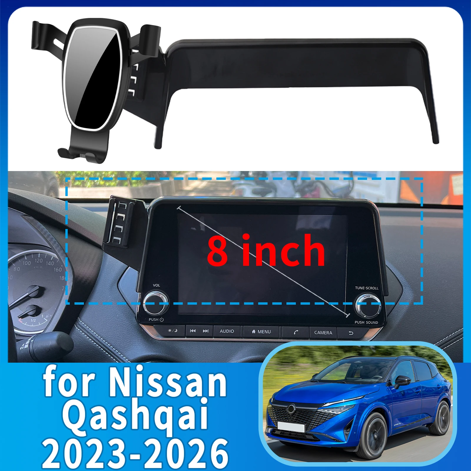 

for Nissan Qashqai 2023 2024-2026 (8/7inch) ​​Anti-Shake Screen Base Phone Holder Mount Stand ​​ Dedicated Car​​ accessoires