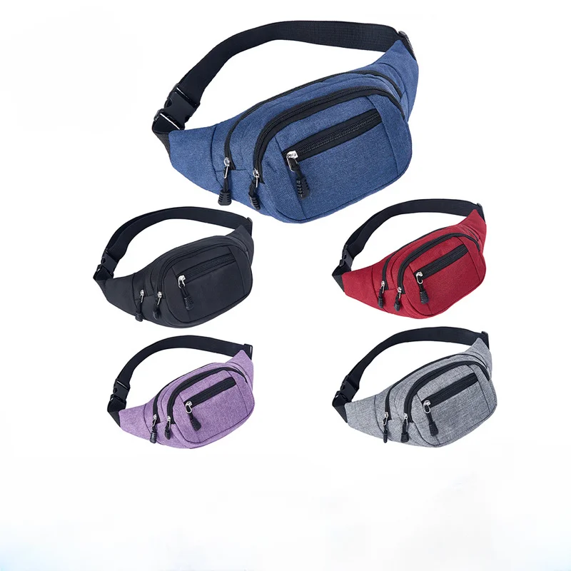 

New men's canvas fanny pack, large-capacity wallet, men's and women's fashion messenger breast bag