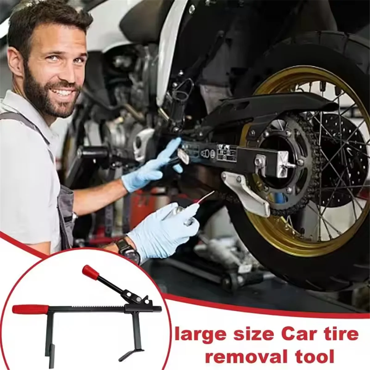 #09P Automotive Parts & Accessories,Manual Car Tire Changer Wheel Bead Breaker Hand Tool,Stainless Steel